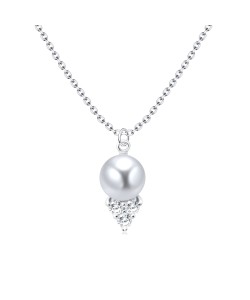 Pretty Pearl Silver Necklace SPE-5763